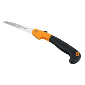 Fiskars Hand Saw, Folding Saw with Power Tooth Saw Blade with Triple Ground Teeth that Powers Through Wood Faster, Soft Grip 7-Inch Pruning Saw