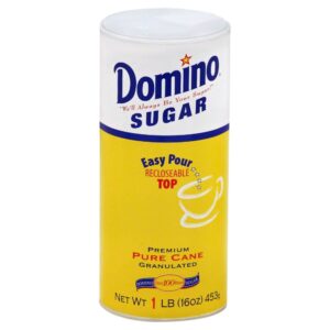 domino premium pure cane granulated sugar canister (pack of 12)