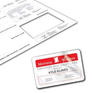 Avery Customizable Self-Laminating ID Cards, 2.25" x 3.5", White Printable Inserts, 30 Laminated ID Cards (5361)