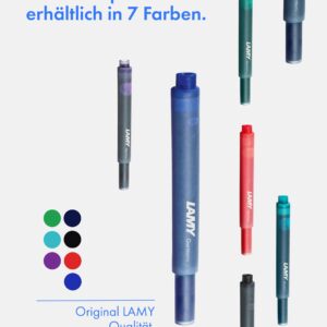 LAMY T10 Fountain Pen Ink Refills. Blue/Black Box