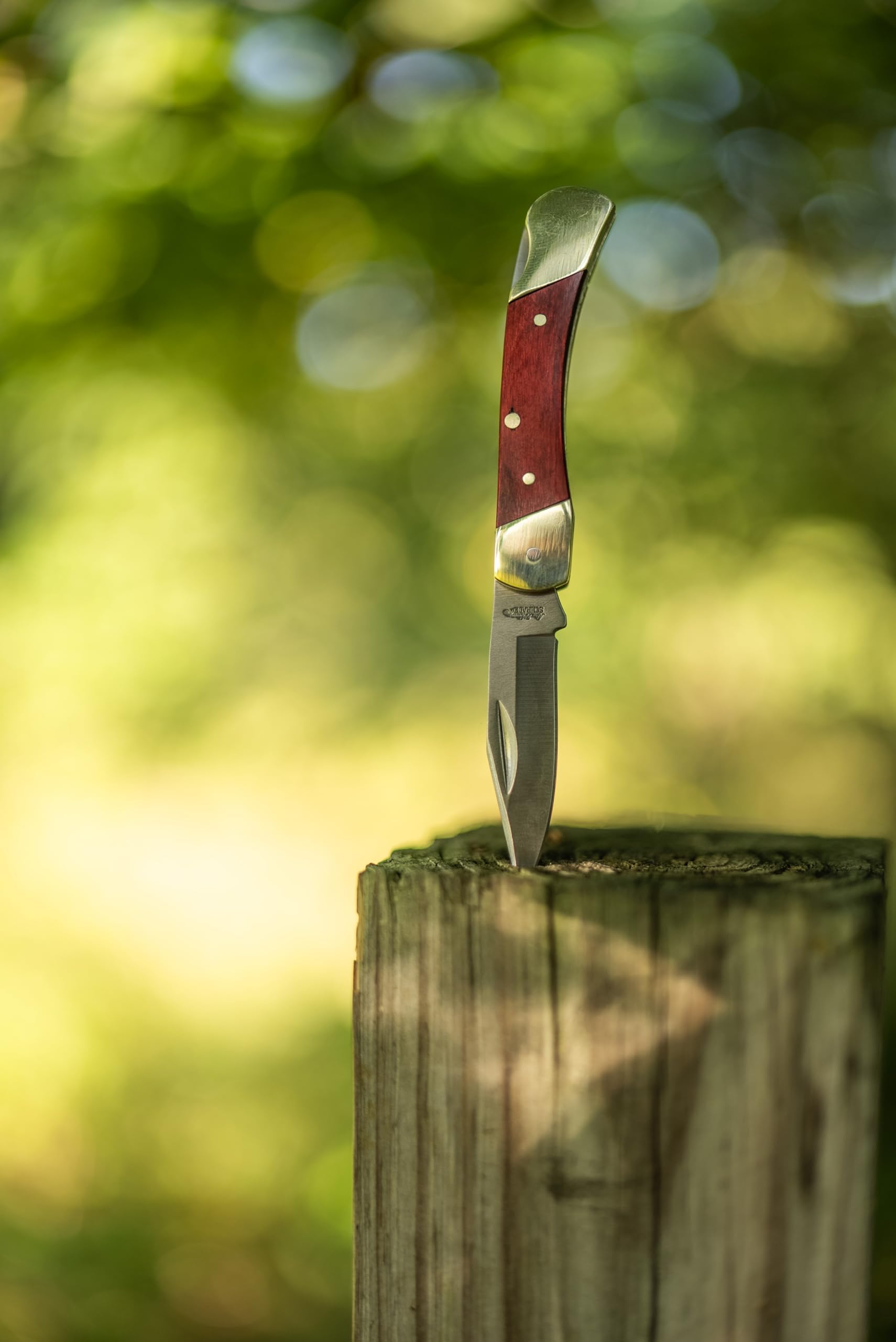 Uncle Henry LB3 Brown Bear 5.1in High Carbon S.S. Folding Knife with a 2.2in Clip Point Blade and Wood Handle for Outdoor Survival, Camping and Hunting