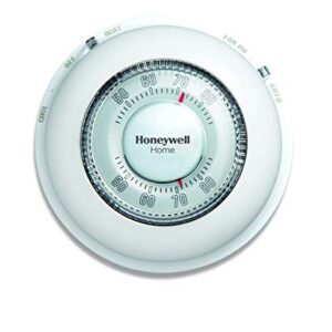 Honeywell Home CT87N1001 The Round Non-Programmable Manual Thermostat, Large, White