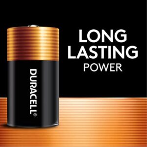 Duracell Coppertop C Batteries, 8 Count Pack, C Battery with Long-lasting Power, All-Purpose Alkaline C Battery for Household and Office Devices