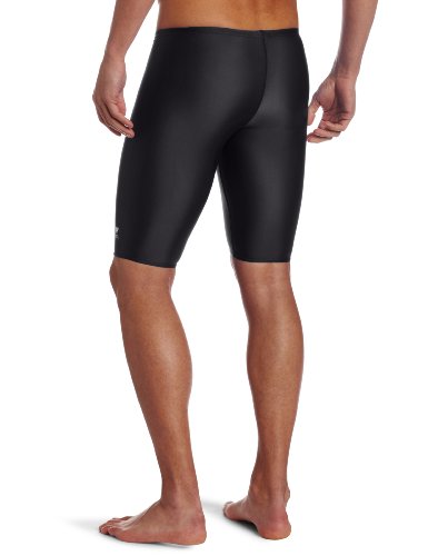 TYR Sport Men's Solid Jammer Swim Suit,Black,34