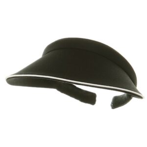 MG Women's Piping Clip On Visor Black