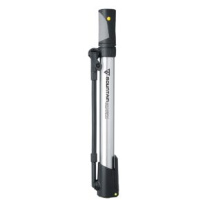 Topeak Mountain Morph Bike Pump , Silver, Black, 35 x 5.8 x 3 cm / 13.8” x 2.3” x 1.2”