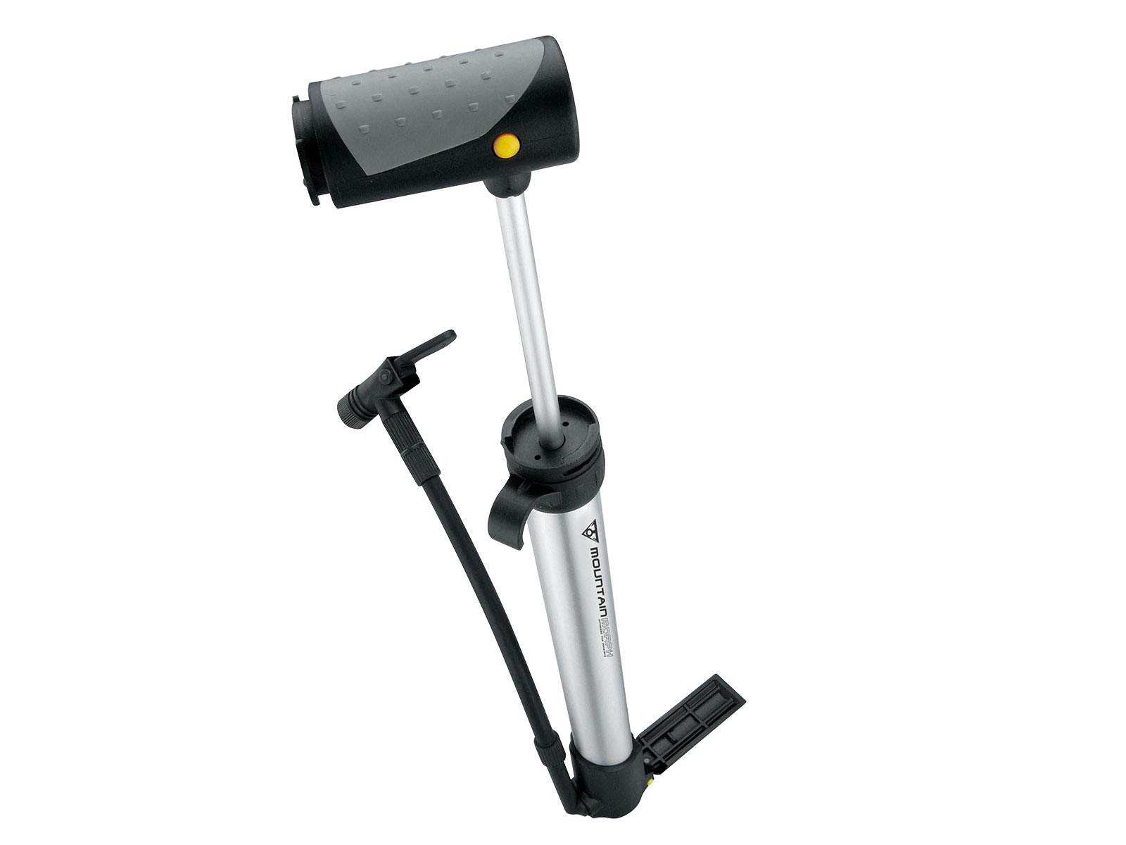 Topeak Mountain Morph Bike Pump , Silver, Black, 35 x 5.8 x 3 cm / 13.8” x 2.3” x 1.2”