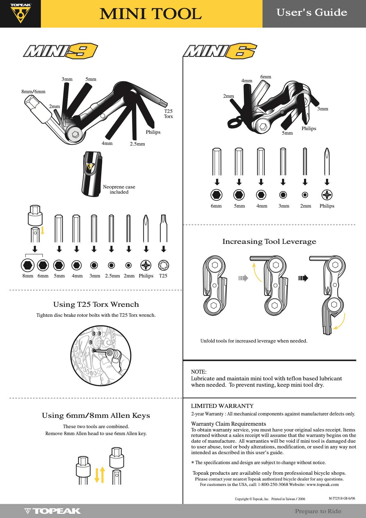 Topeak The Mini 9-Function Bicycle Tool - TT2409 , Black/Silver, L x W x H ﻿﻿﻿﻿6.6 x 3.1 x 2cm / 2.6” x 1.2” x 0.8”