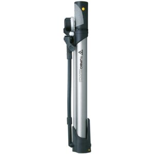 Topeak Turbo Morph Bike Pump with Gauge, L x W x H ﻿32.2 x 5.8 x 3 cm / 12.7” x 2.3” x 1.2”,Silver/ Black