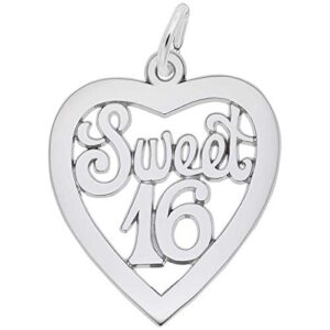 rembrandt charms sweet 16 charm, sterling silver