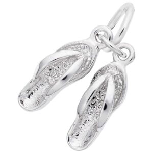 rembrandt charms flip flops charm, sterling silver