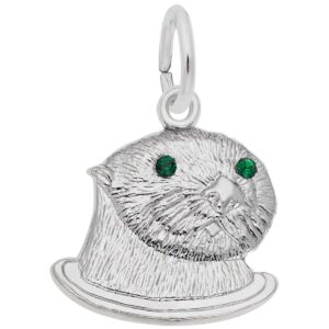 rembrandt charms sea otter charm, sterling silver