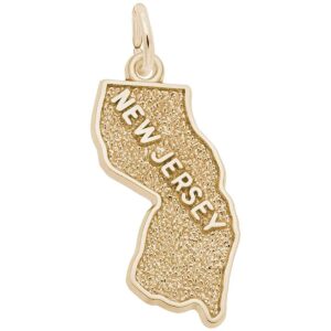 rembrandt charms new jersey charm, gold plated silver