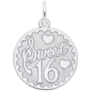 rembrandt charms sweet 16 charm, sterling silver