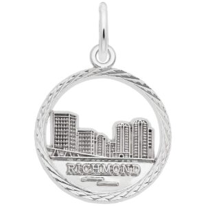 rembrandt charms richmond skyline charm, sterling silver