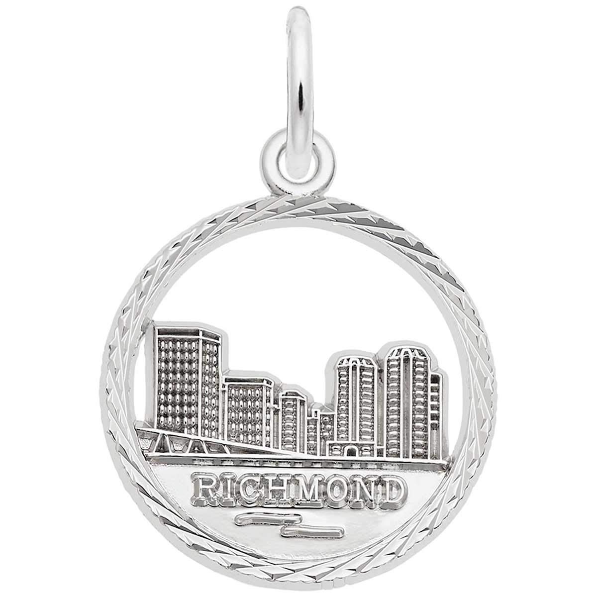 Rembrandt Charms Richmond Skyline Charm, Sterling Silver