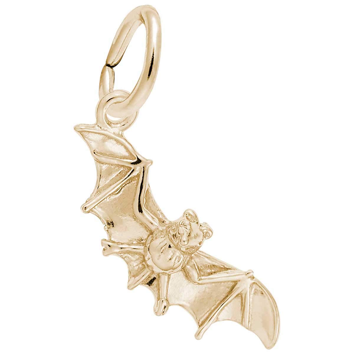 Rembrandt Charms Bat Charm, 14K Yellow Gold