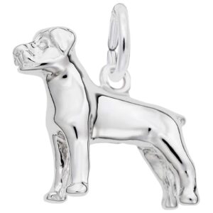 rembrandt charms rottweiler charm, sterling silver