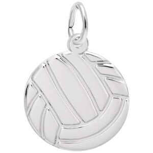 rembrandt charms volleyball charm, sterling silver