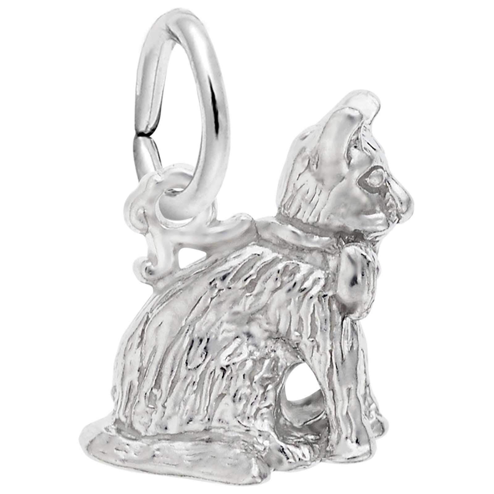 Rembrandt Charms Cat Charm, Sterling Silver