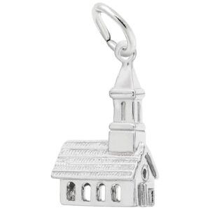 rembrandt charms church charm, sterling silver