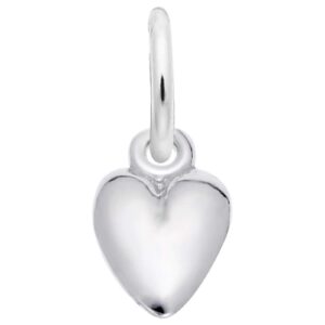 rembrandt charms heart charm, sterling silver