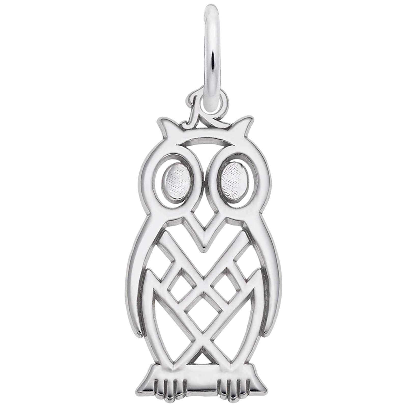 Rembrandt Charms Owl Charm, Sterling Silver