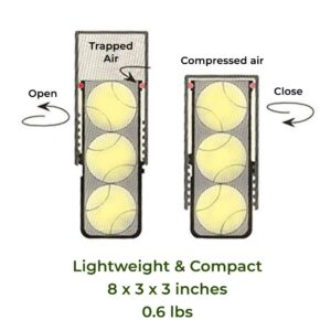 Gexco Tennis Ball Saver - Pressurized Tennis Ball Storage That Keeps Balls Bouncing Like New