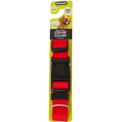 Petmate Adjustable Collar, 5/8 by 10 by 16-Inch, Red