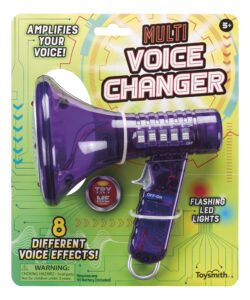 toysmith tech gear multi voice changer, amplifies voice with 8 different voice effects, for boys & girls ages 5+, colors vary