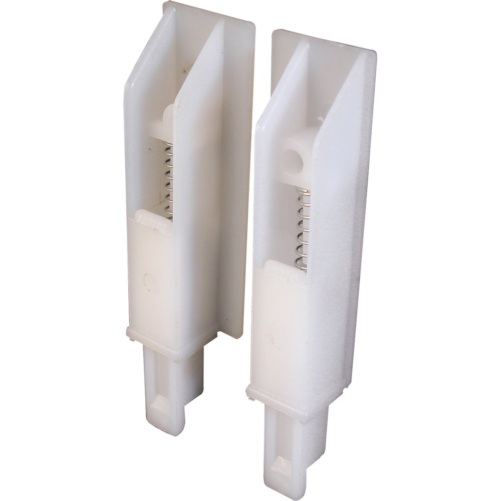 Prime-Line N 6559 White Plastic, Sliding Panel Door Bottom Guides (Single Pack)