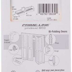 Prime-Line N 6539 7/8 In., White Nylon, Top Mount Bi-Fold Door Slide Guide, Acme (2 Pack)