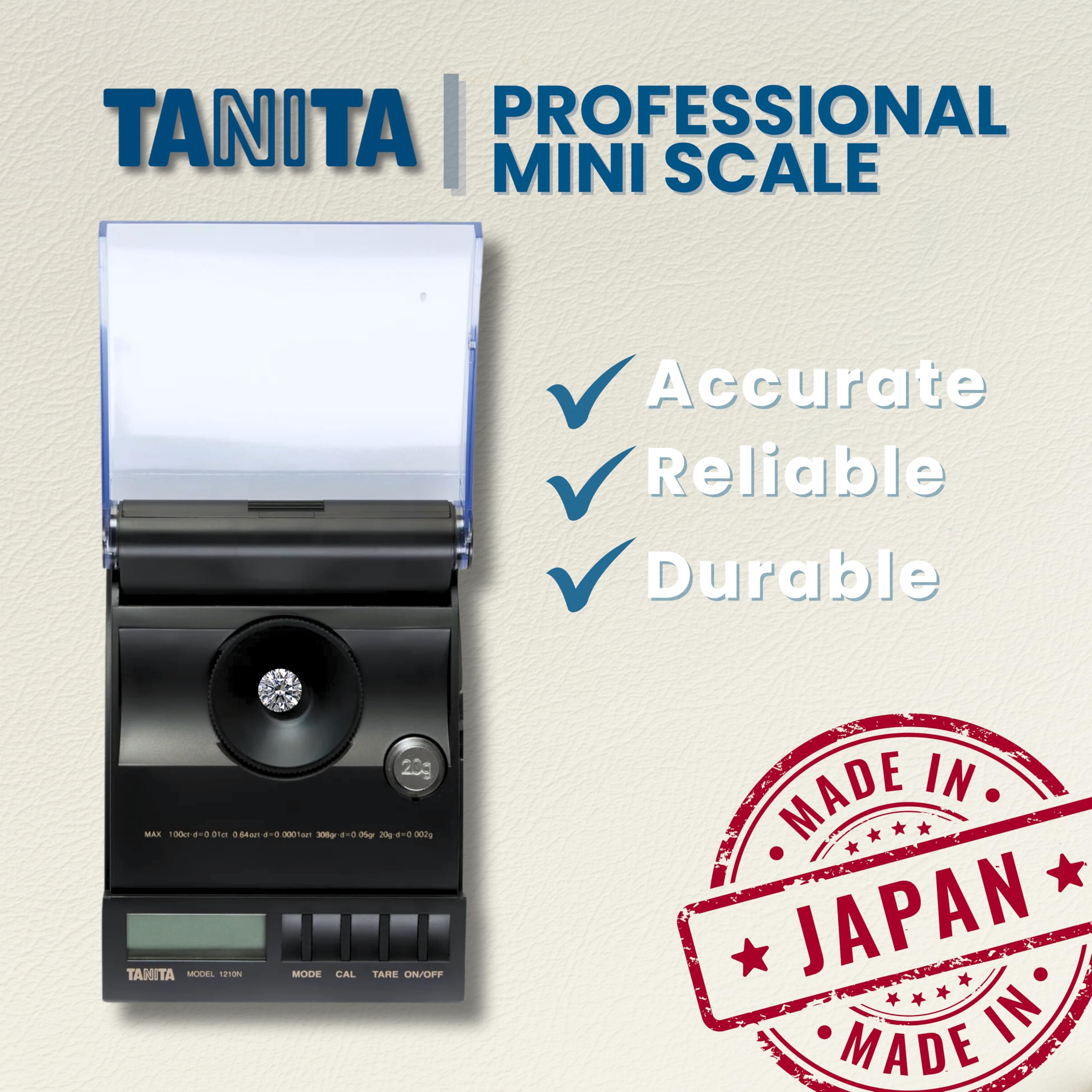 Tanita 1210N Professional Mini Diamond Carat Scale