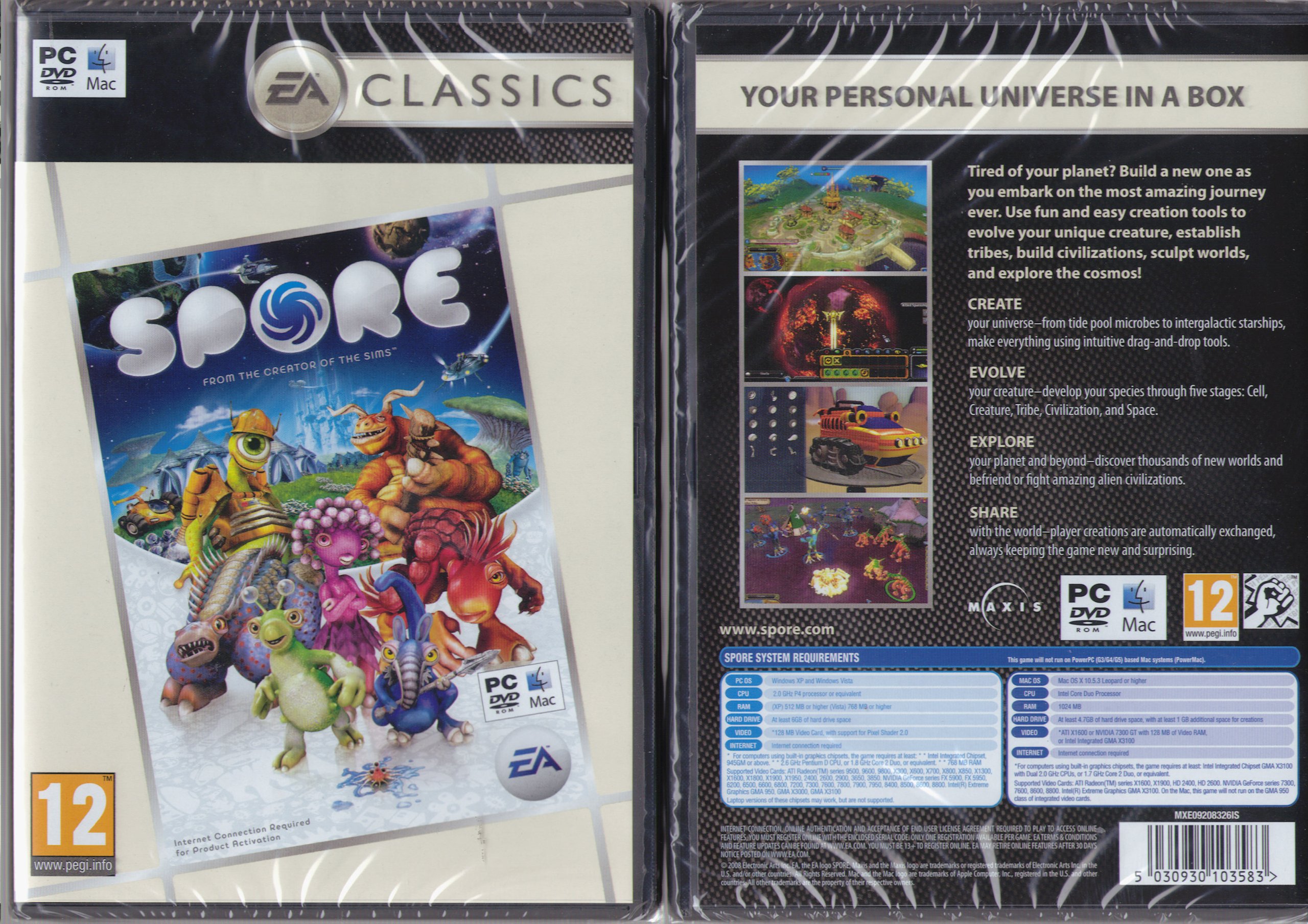 Spore (Mac/PC DVD)