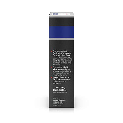 Neutrogena Age Fighter Anti-Wrinkle Retinol Moisturizer for Men, Daily Oil-Free Anti-Aging Face Lotion with Retinol, Multi-Vitamins, and Broad Spectrum SPF 15 Sunscreen, 1.4 oz