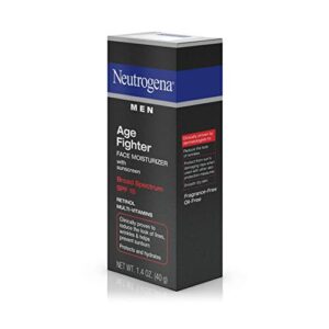 Neutrogena Age Fighter Anti-Wrinkle Retinol Moisturizer for Men, Daily Oil-Free Anti-Aging Face Lotion with Retinol, Multi-Vitamins, and Broad Spectrum SPF 15 Sunscreen, 1.4 oz