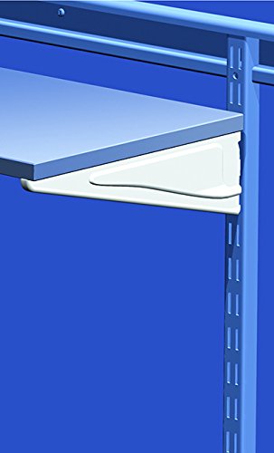 ClosetMaid Bracket Hardware for Laminate Wood Shelf, Compatible with ShelfTrack Standards, 3862, White Finish, 10-Inch