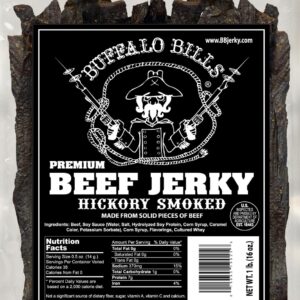 Buffalo Bills 16oz Premium Hickory Beef Jerky Pieces (hickory smoked jerky in random size pieces)