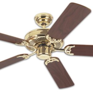 Westinghouse 7802100, Polished Brass Lighting 78021 52-Inch Contractor's Choice Ceiling Fan