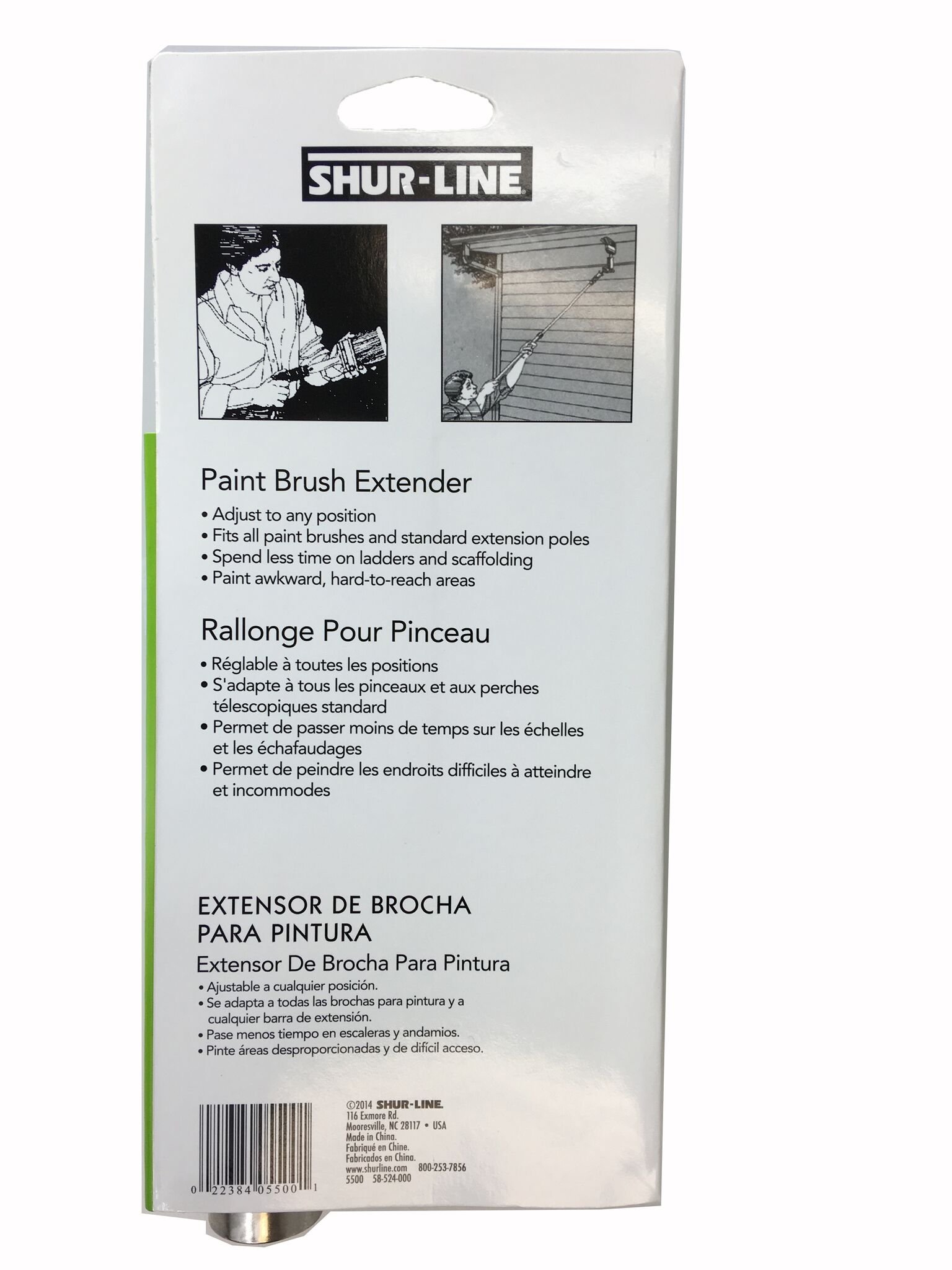 Shur-Line 5500 Brush Extender for Paint Brushes and Extension Poles , Black