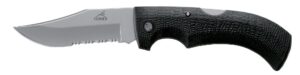 gerber gear gator pocket knife - 3.76" serrated edge folding knife - edc gear and equipment - black