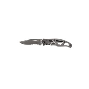 gerber gear paraframe mini knife, serrated edge, stainless steel [22-48484]