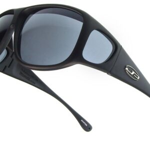 Aviator JP Fitovers - Matte Black - Grey Lens (AV001)