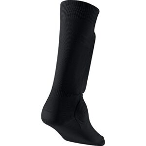 NIKE Kids' Unisex Shin Sock Sleeve, Black/White, Small/Medium