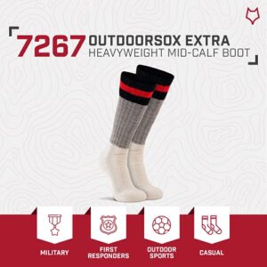 Fox River Men's Standard Outdoorsox Extra-Heavyweight Boot & Field Mid-Calf Socks, Grey, Large