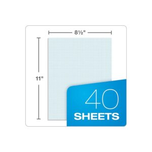 TOPS Products Cross-Seion Pad, Ruled 10x10, 20lb, 40 Shts, 8-1/2"x11", White (TOP22026)