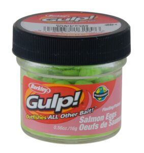 berkley gulp! floating salmon eggs , chartreuse , 0.56-ounce