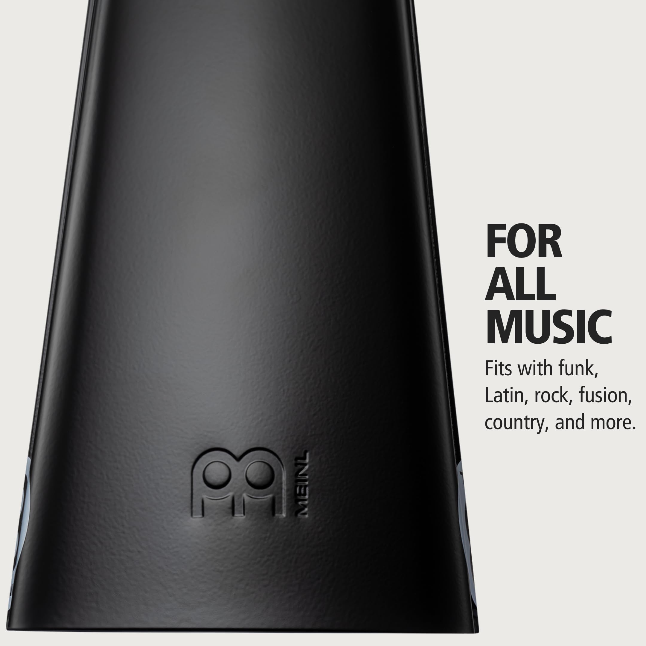 Meinl Percussion SL850-BK Black Powder Coated Steel Cowbell, 8 1/2-Inch