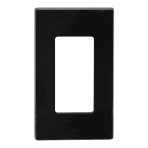 Leviton 80301-SE 1-Gang Decora Plus Screwless Wall Plate - Black