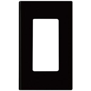 Leviton 80301-SE 1-Gang Decora Plus Screwless Wall Plate - Black